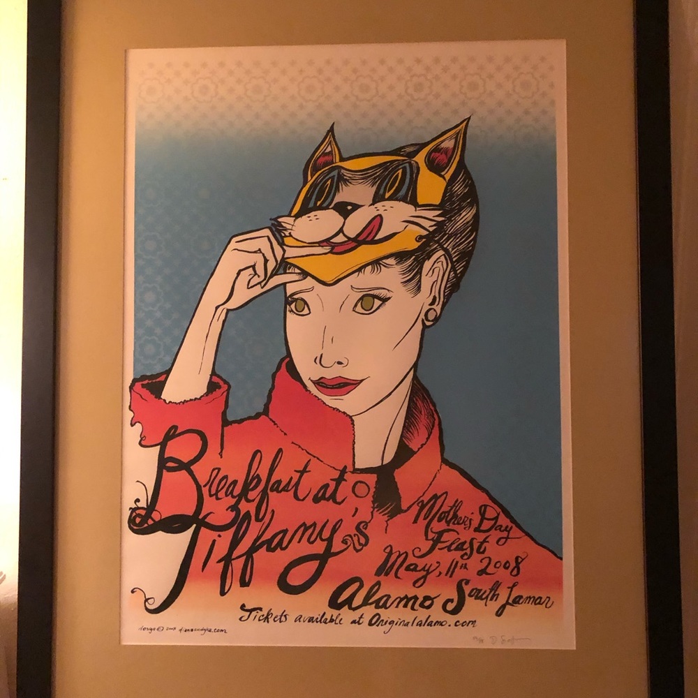 Breakfast at Tiffany’s Screenprint by Diana Sudyka